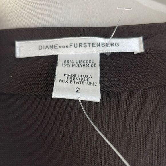 Diane Von Furstenberg Black Twist Front Ribbed Wool Blend - Picture 4 of 4